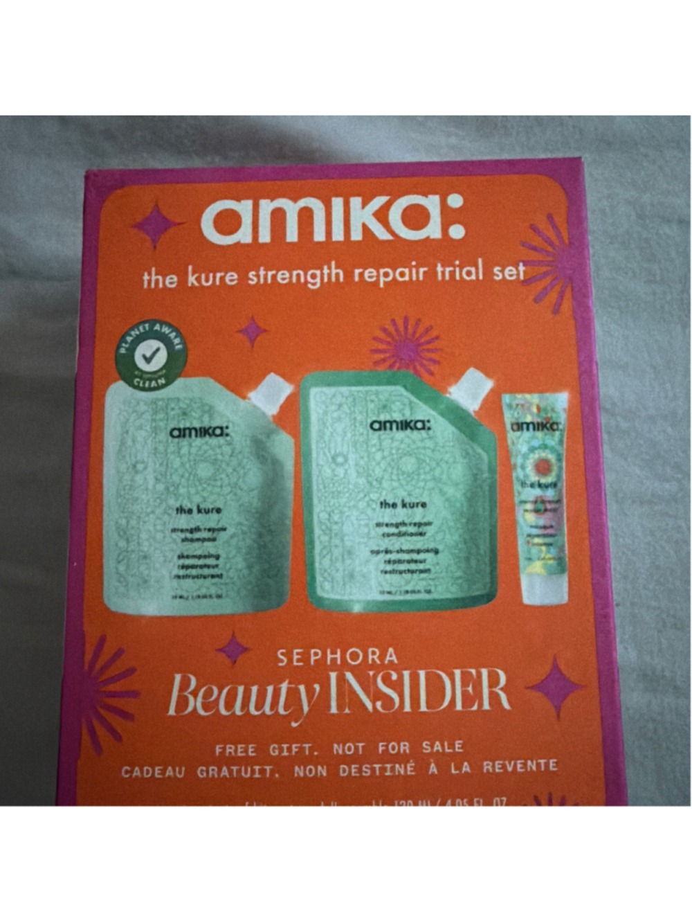 Amika The Kure Strength Repair Trial Set Orange Green One Size